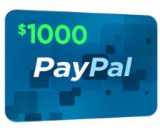 $1,000 PayPal Giveaway