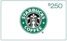$250 Starbucks Gift Card