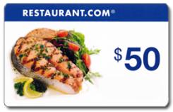 Restaurant.com  $50 Gift Card
