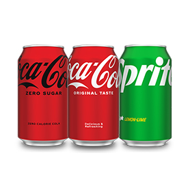 Coca-Cola®, Coke Zero Sugar®, and Sprite®