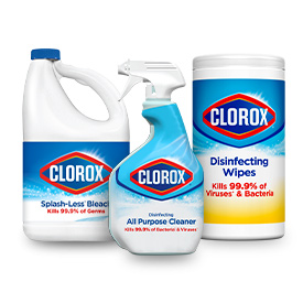 All Purpose Cleaner, Disinfecting Wipes, & Bleach