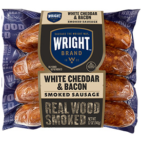 Wright® Brand  Smoked White Cheddar & Bacon Smoked Sausage
