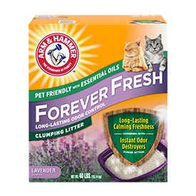 Long-lasting odor control with lavender-scented litter.