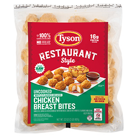 Tyson® Uncooked Waffle-Flavored Breaded Chicken Breast Bites