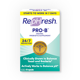 RepHresh™ Pro-B™ is a probiotic feminine supplement taken once daily.