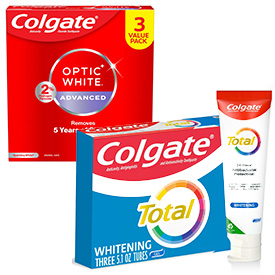 Colgate Total® and Optic White® Toothpaste - Three Pack