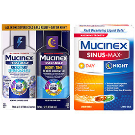 MUCINEX® FAST-MAX® & MUCINEX® SINUS-MAX® Combo Packs